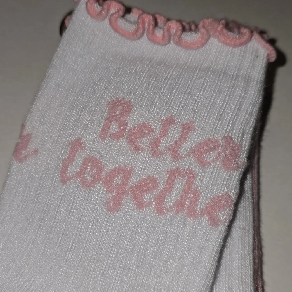 Set of 2 Pink and White Aristocats Socks with a Matching Lipgloss